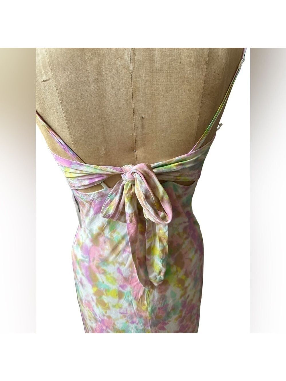 Astr the label charisma tie dye midi dress pink yellow size M - Picture 9 of 11